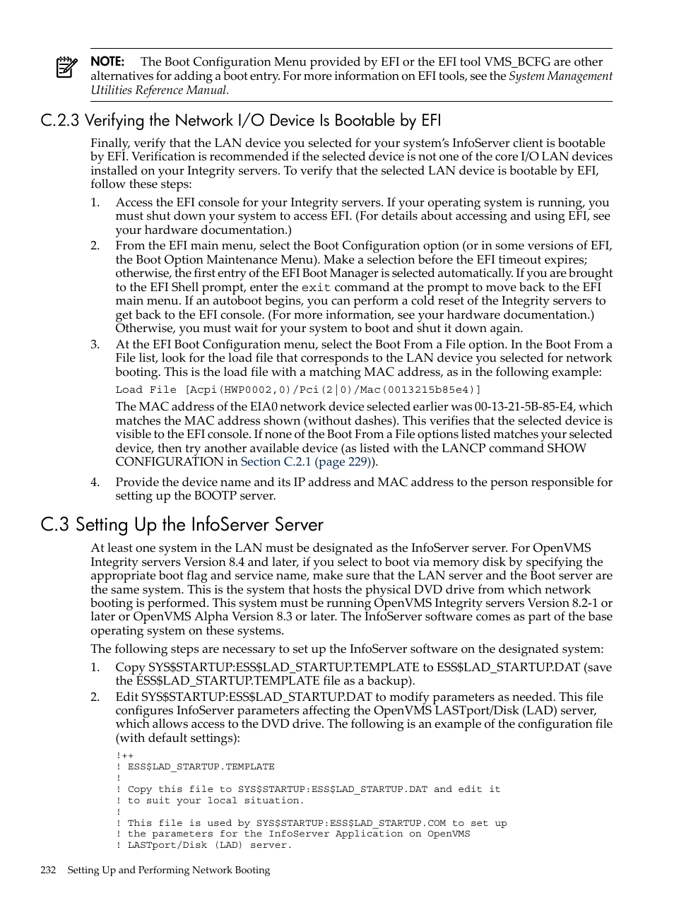 C.3 setting up the infoserver server | HP BA322 90087 User Manual | Page 232 / 346