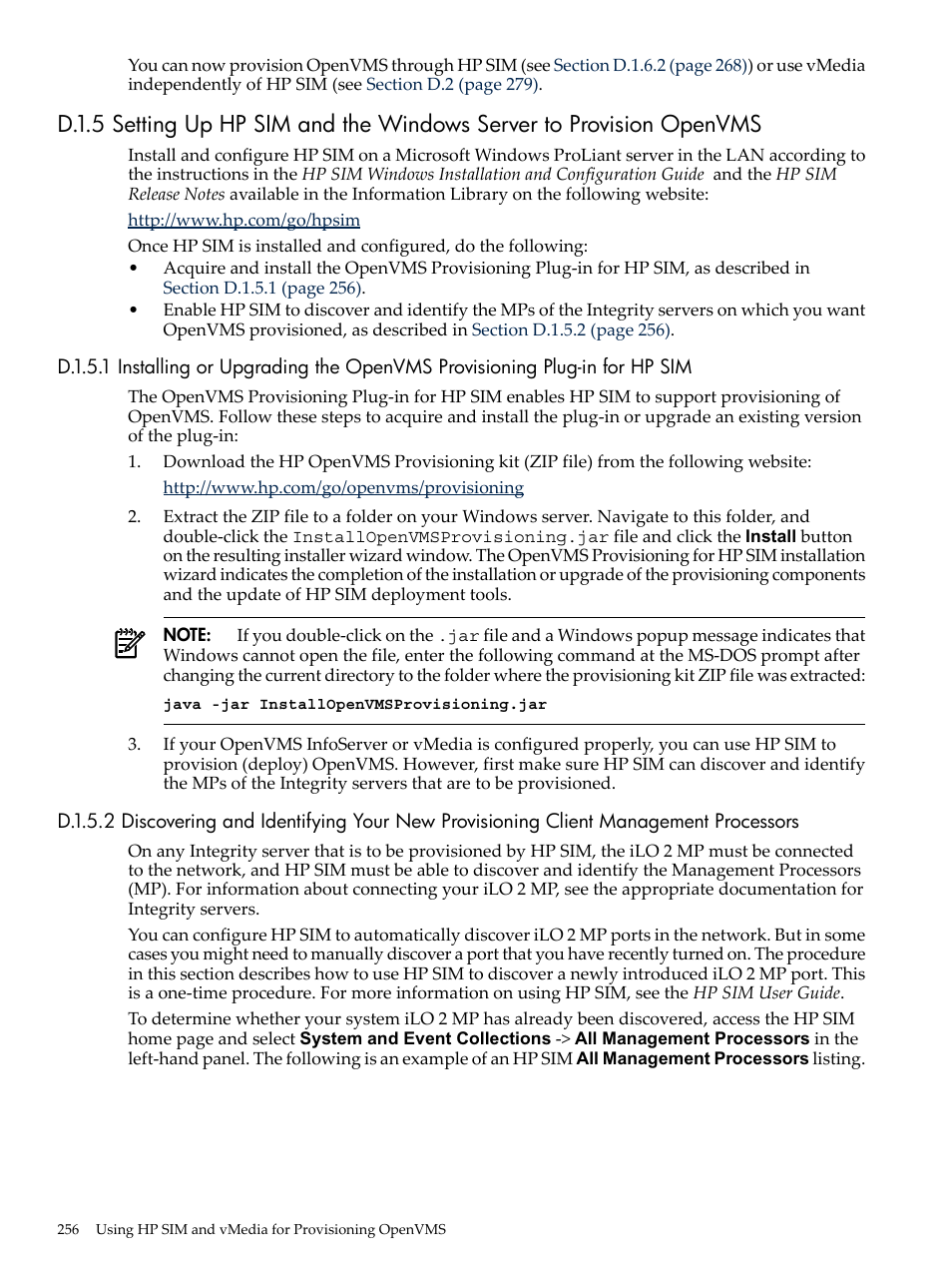 Setting up hp sim and the | HP BA322 90087 User Manual | Page 256 / 346