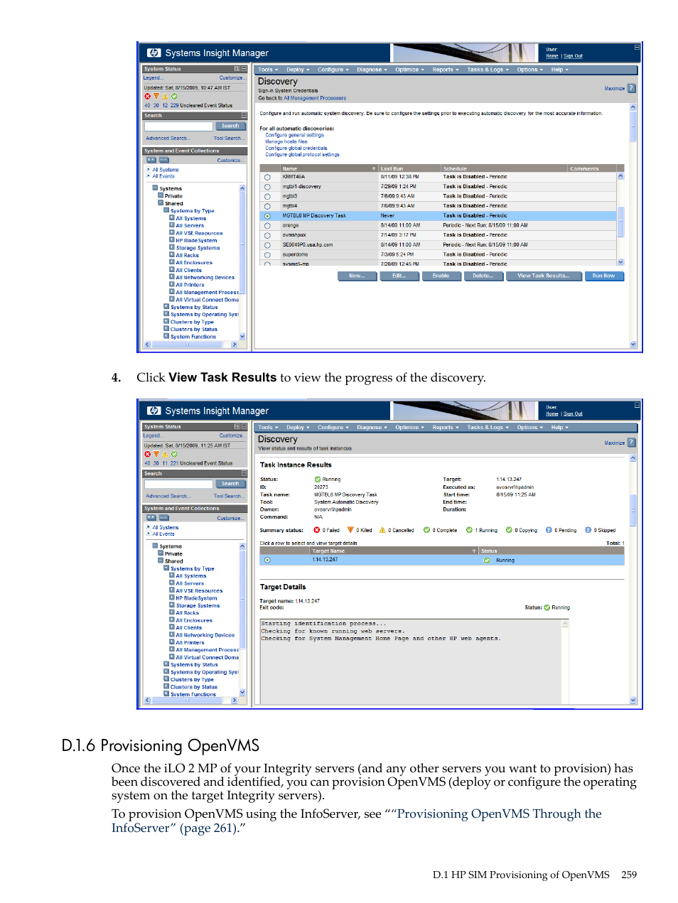 D.1.6 provisioning openvms | HP BA322 90087 User Manual | Page 259 / 346