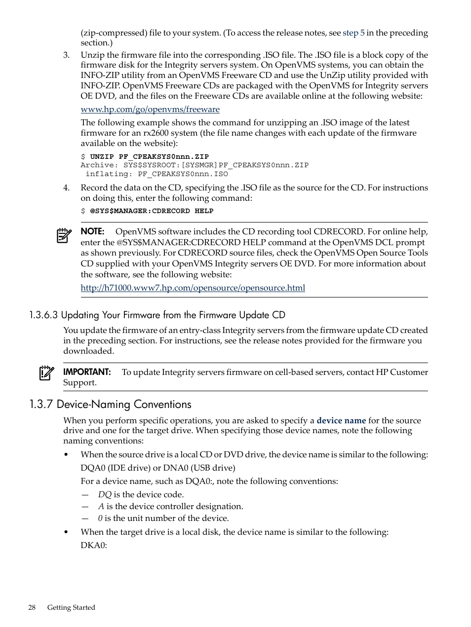 7 device-naming conventions | HP BA322 90087 User Manual | Page 28 / 346