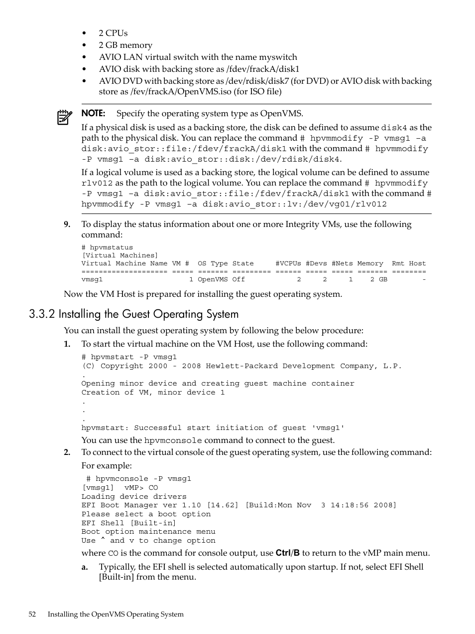 2 installing the guest operating system | HP BA322 90087 User Manual | Page 52 / 346