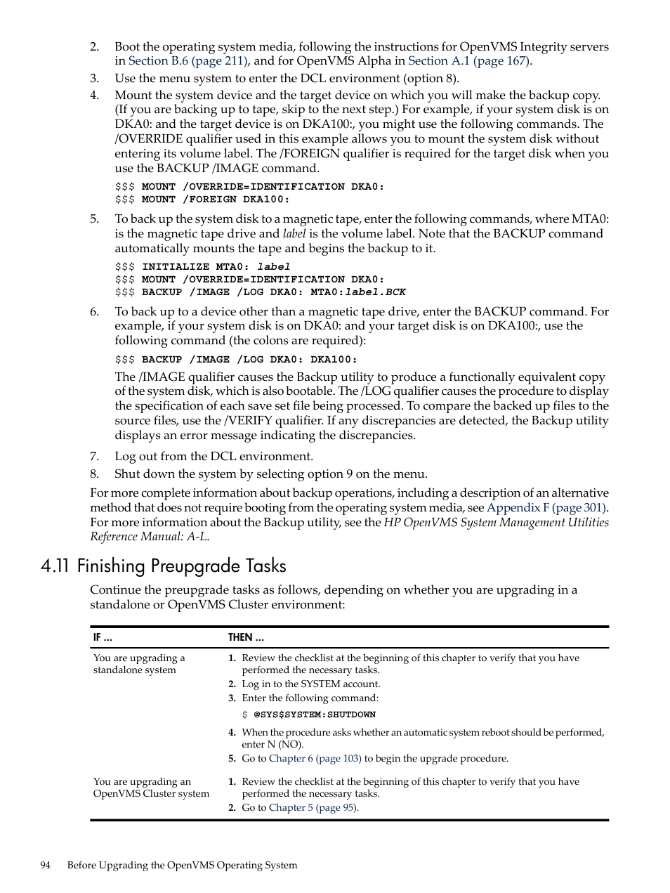 11 finishing preupgrade tasks | HP BA322 90087 User Manual | Page 94 / 346