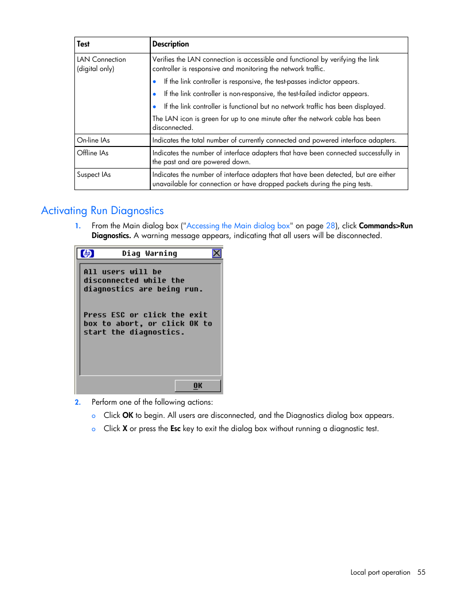 Activating run diagnostics | HP 409054-003 User Manual | Page 55 / 105