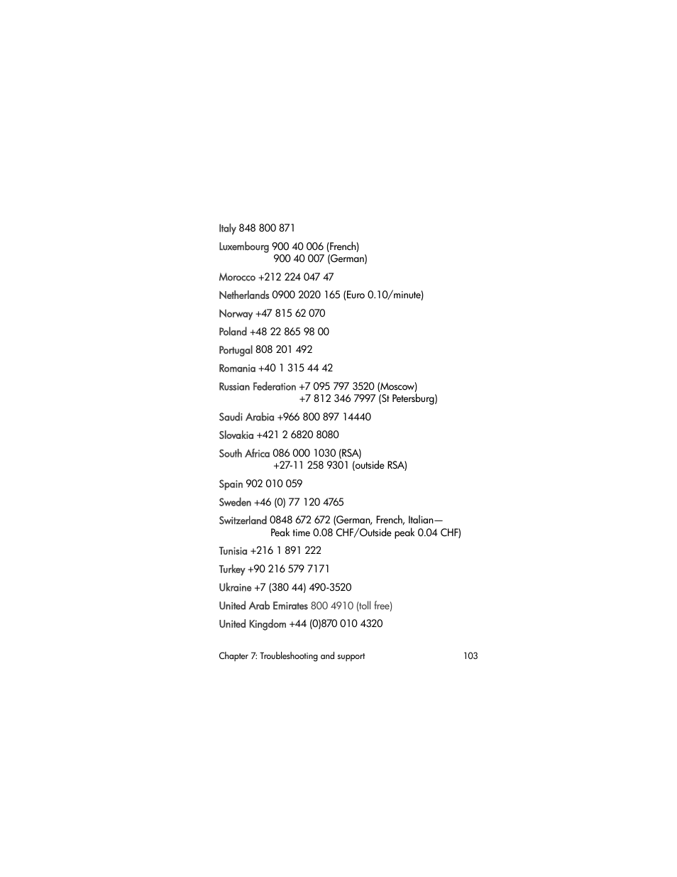HP 630 series User Manual | Page 103 / 124