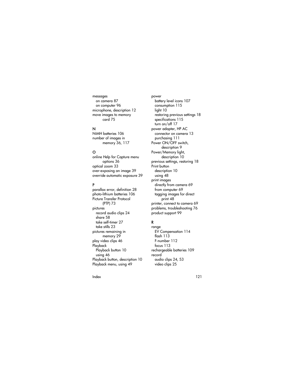 HP 630 series User Manual | Page 121 / 124