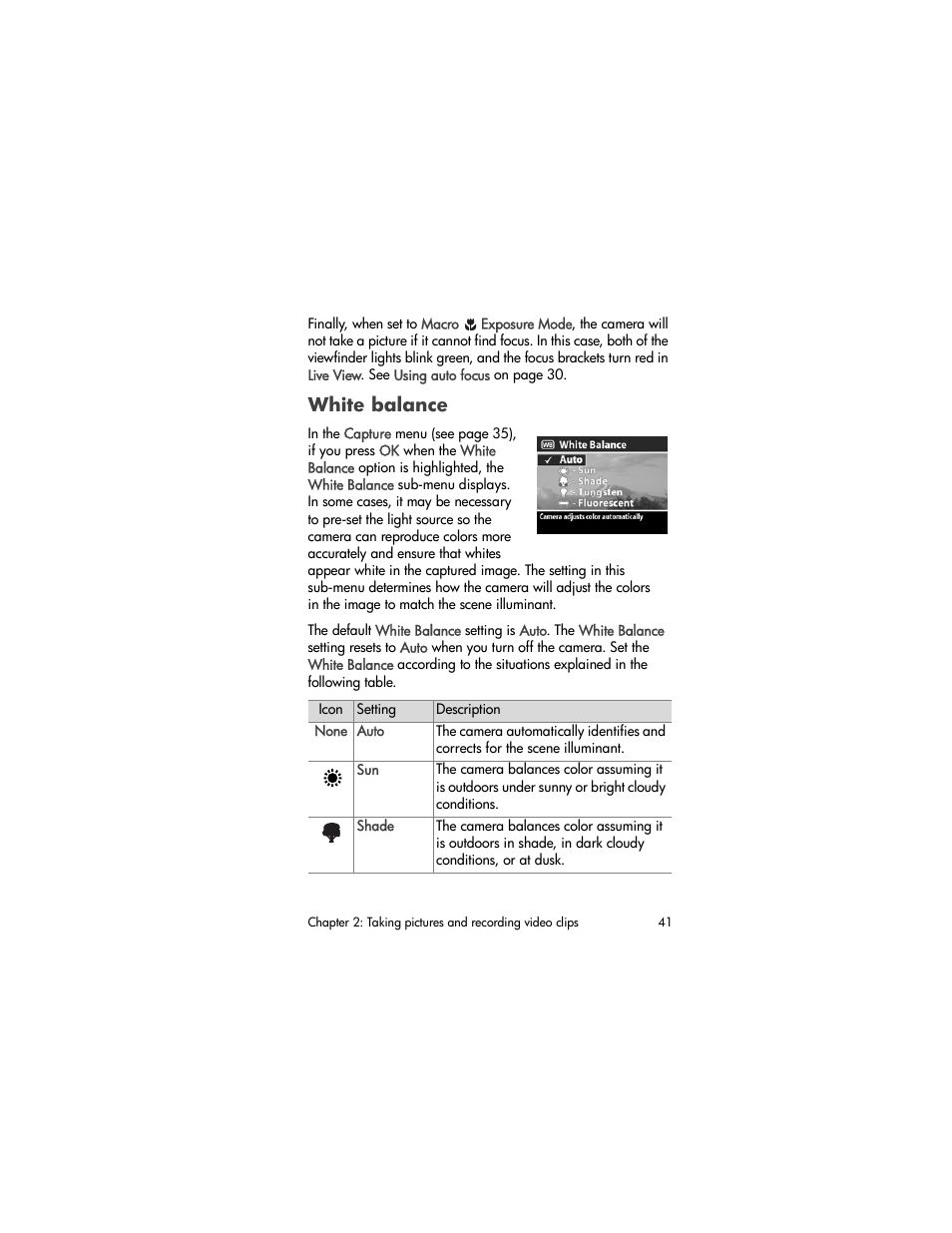 White balance | HP 630 series User Manual | Page 41 / 124