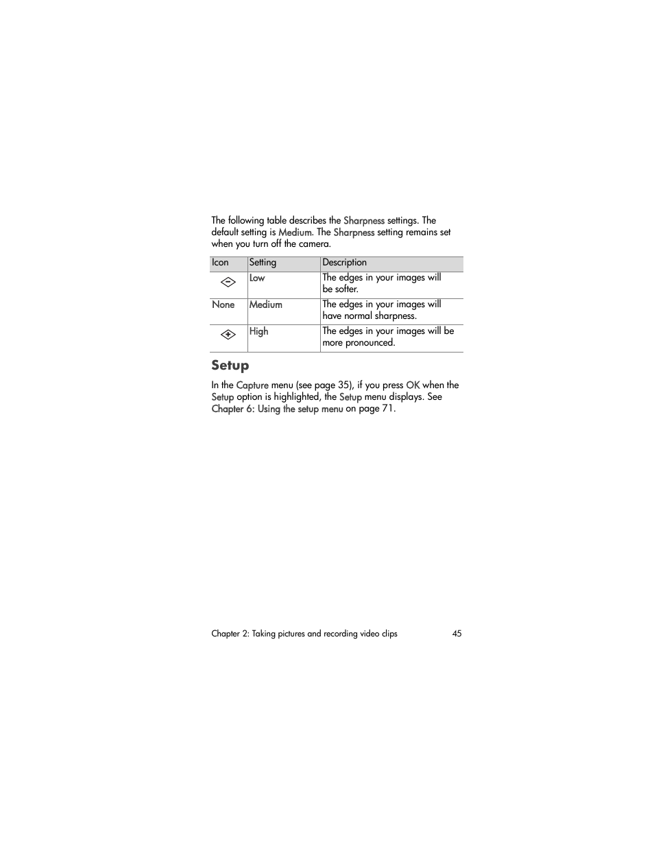 Setup | HP 630 series User Manual | Page 45 / 124