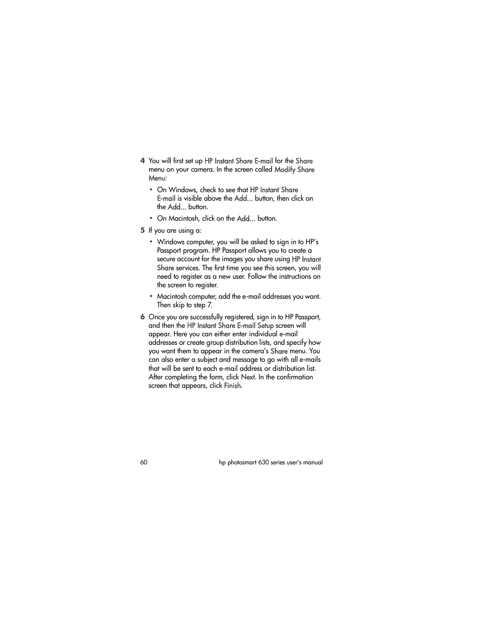 HP 630 series User Manual | Page 60 / 124