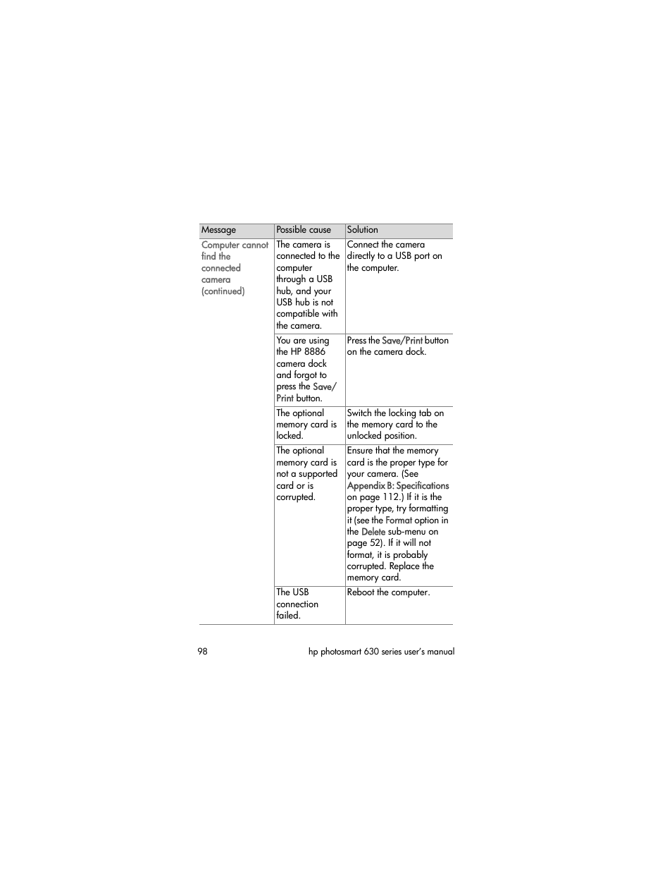 HP 630 series User Manual | Page 98 / 124