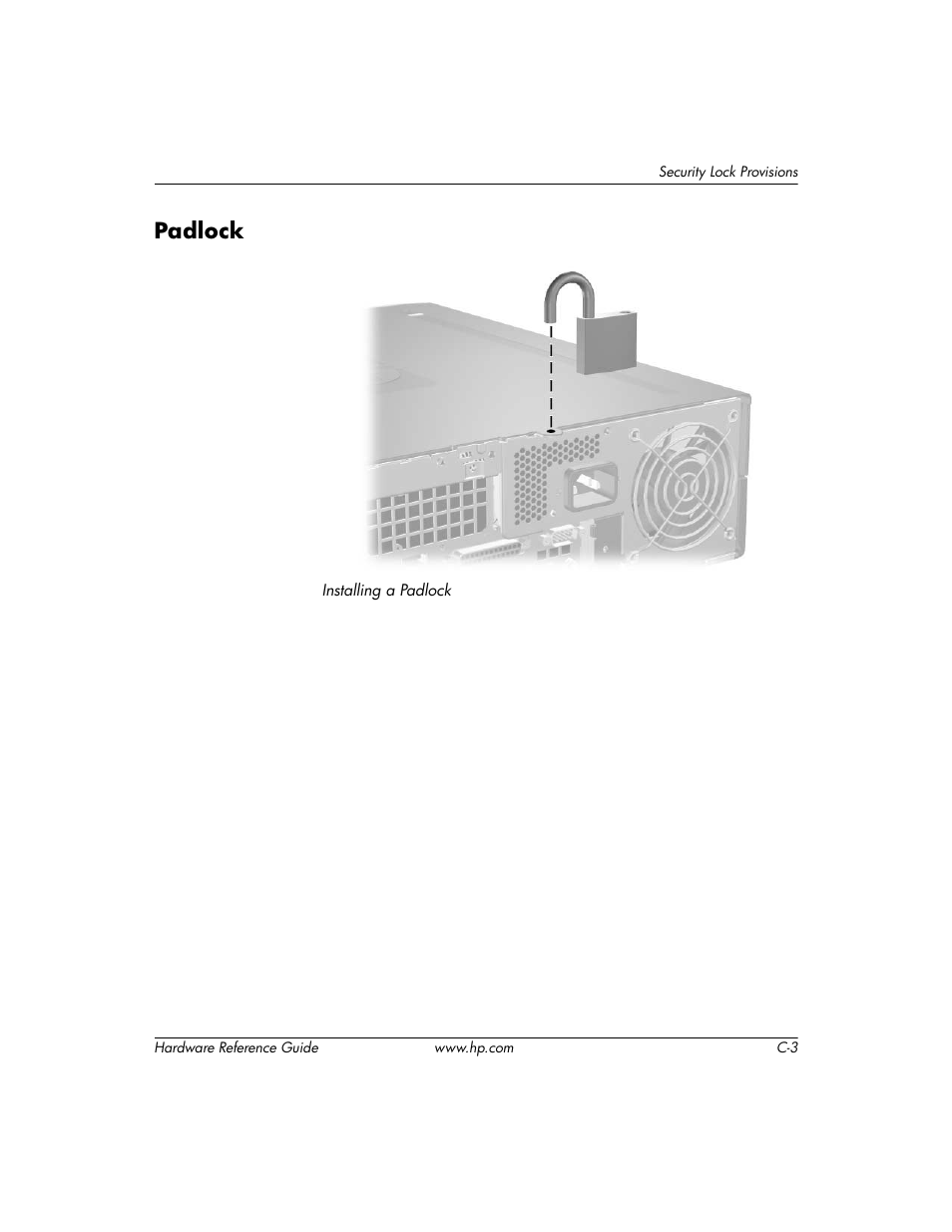 Padlock | HP COMPAQ DC5100 User Manual | Page 47 / 55