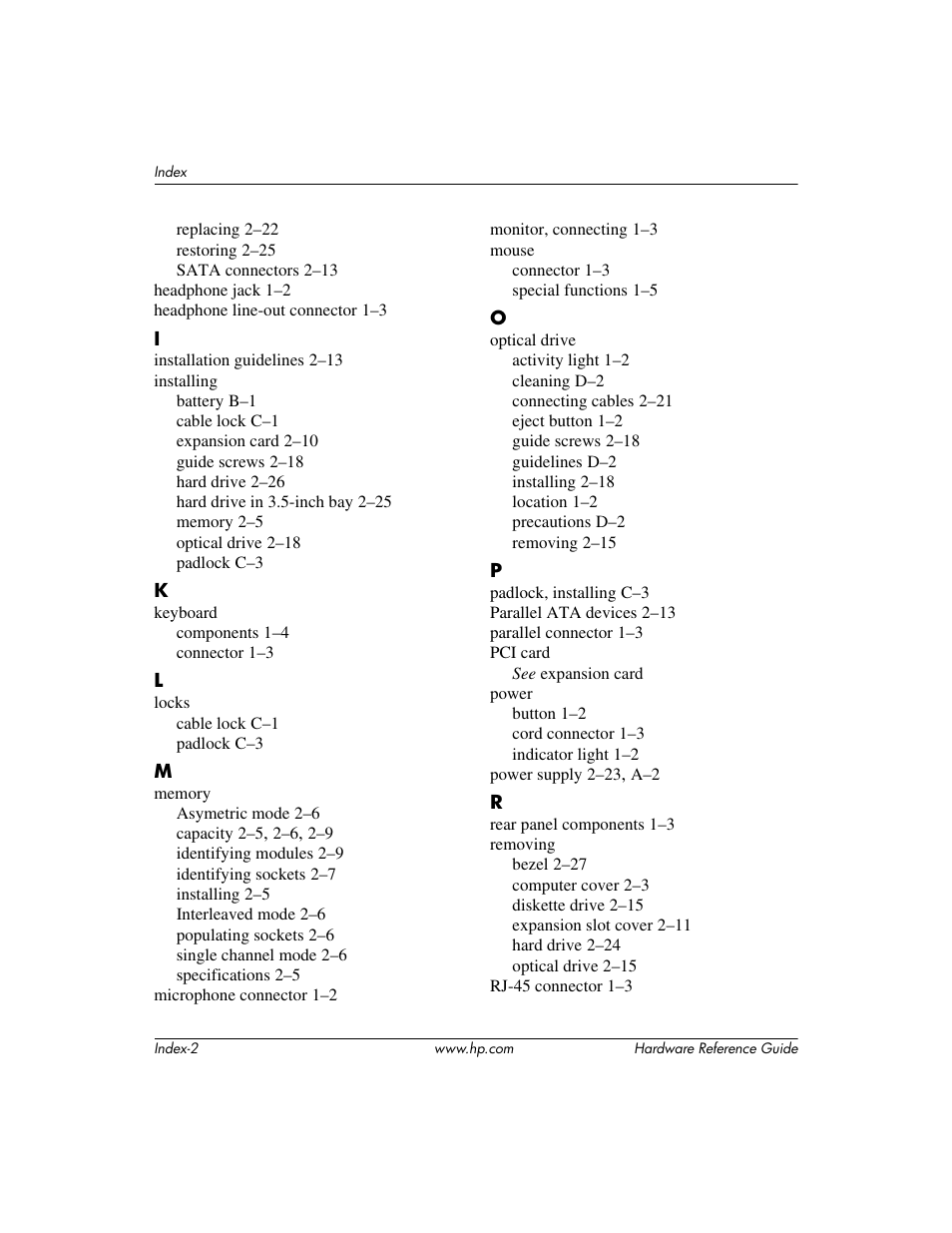 HP COMPAQ DC5100 User Manual | Page 54 / 55