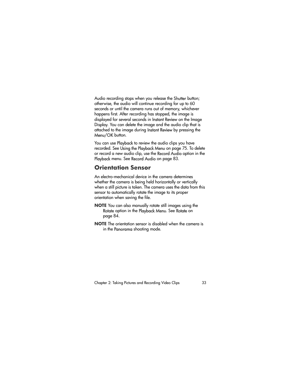 Orientation sensor | HP R507 User Manual | Page 33 / 179