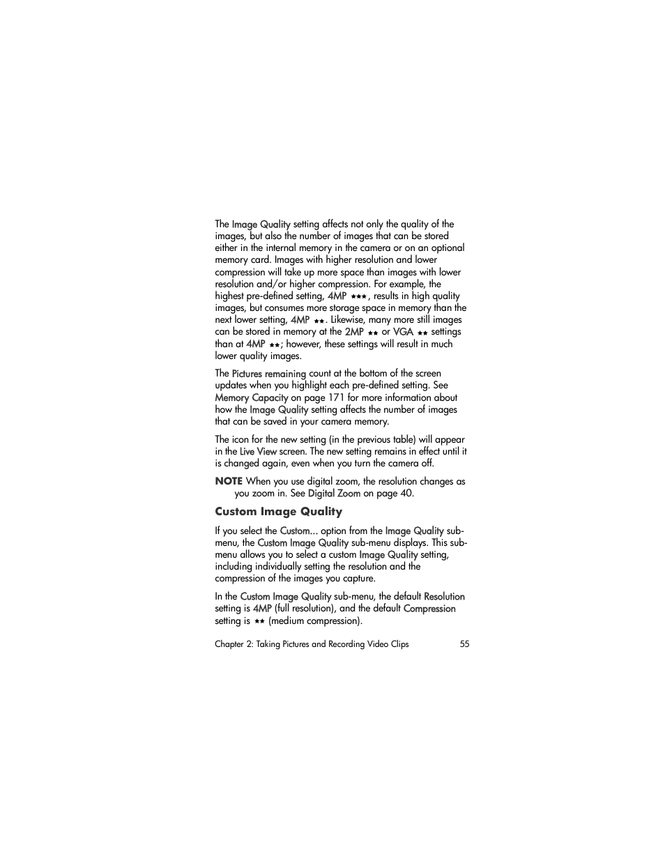 Custom image quality | HP R507 User Manual | Page 55 / 179
