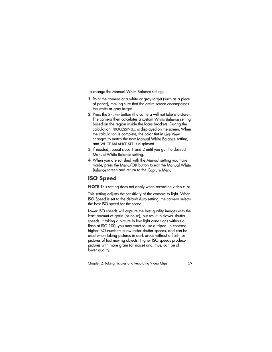 Iso speed | HP R507 User Manual | Page 59 / 179