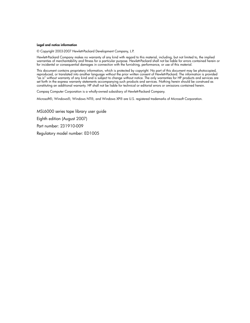 HP MSL6000 Series User Manual | Page 2 / 182