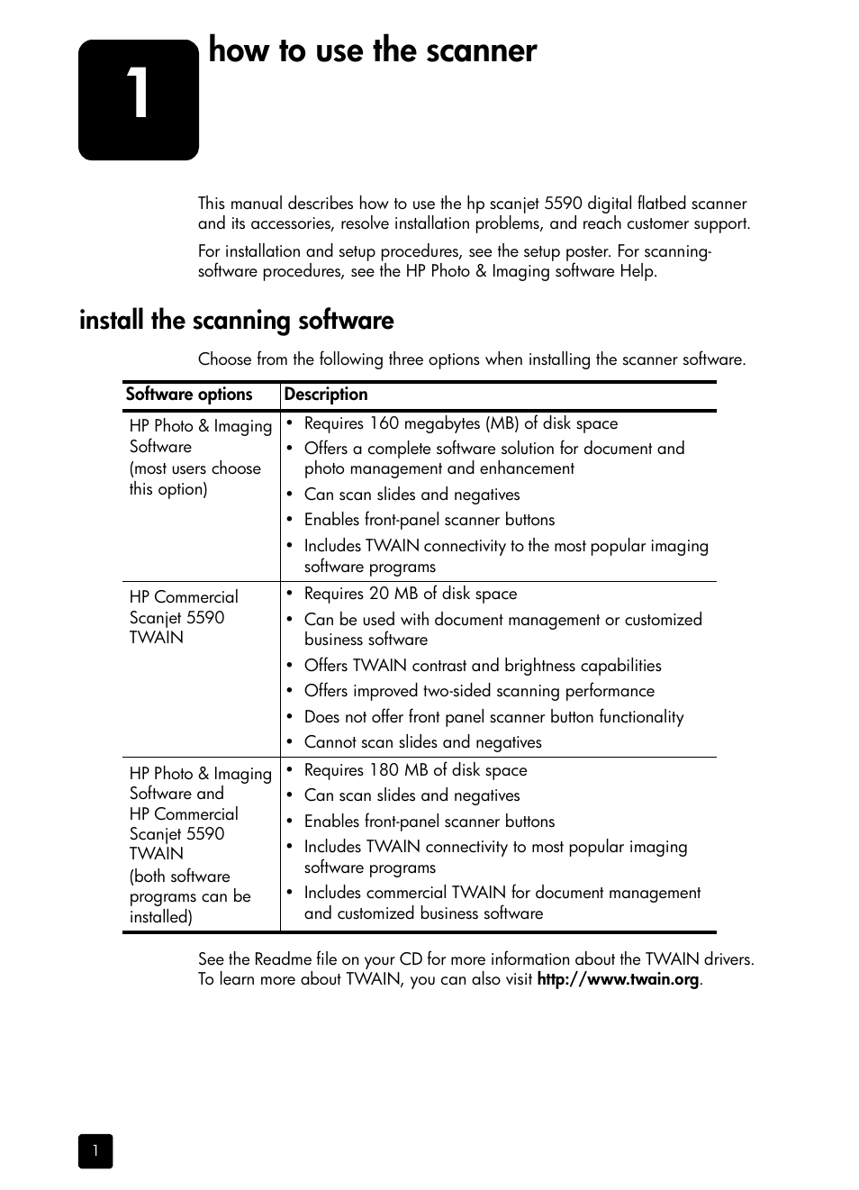 How to use the scanner, Install the scanning software | HP 5590 User Manual | Page 6 / 32