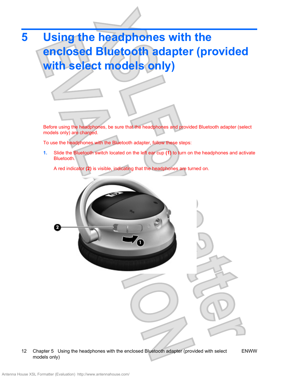 HP Bluetooth Active Noise Cancellation Stereo Headphones User Manual | Page 16 / 27