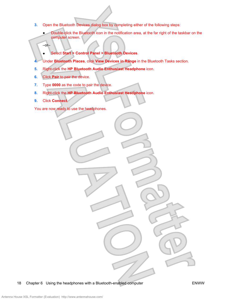 HP Bluetooth Active Noise Cancellation Stereo Headphones User Manual | Page 22 / 27