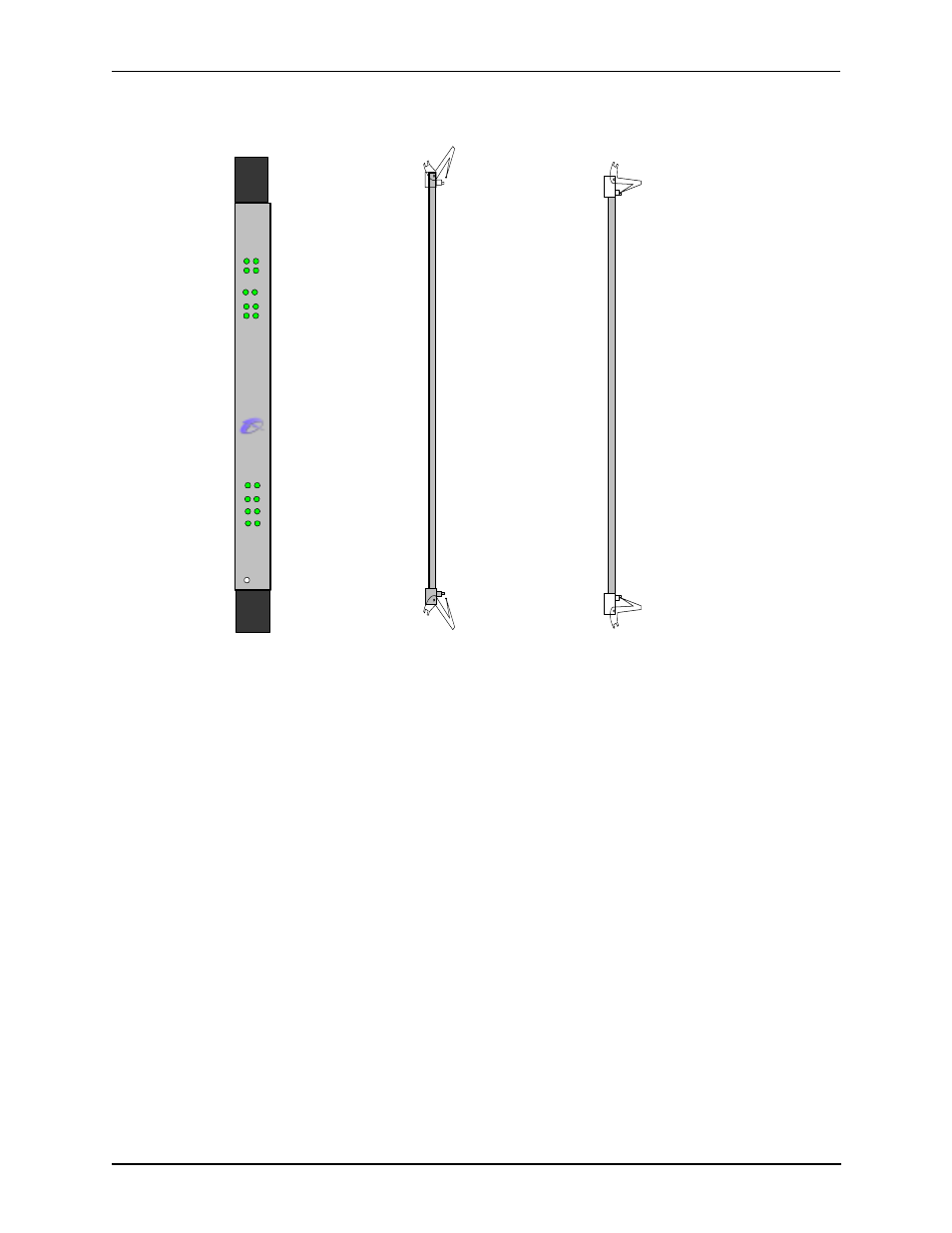 Figure 8-1 wan interface board handles | HP 480-0005-00-15 User Manual | Page 155 / 185