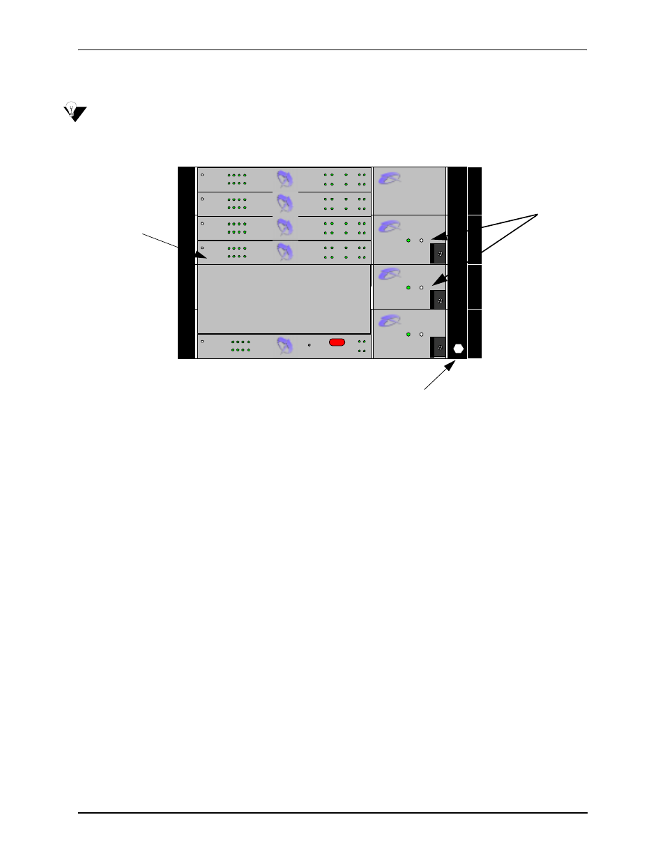 Front (with dc power), Front (with dc power) -9, Power supplies wrist strap ground socket | Card slots | HP 480-0005-00-15 User Manual | Page 33 / 185