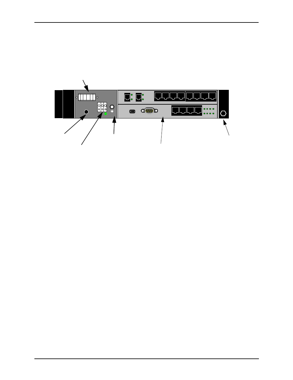 Rear view (with dc power), Rear view (with dc power) -14, Figure 2-12 tenor cms rear view - dc unit | HP 480-0005-00-15 User Manual | Page 38 / 185