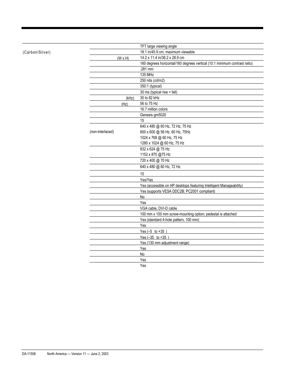 Quickspecs, Technical specifications, Hp workstation xw8000 | HP xw8000 User Manual | Page 56 / 69