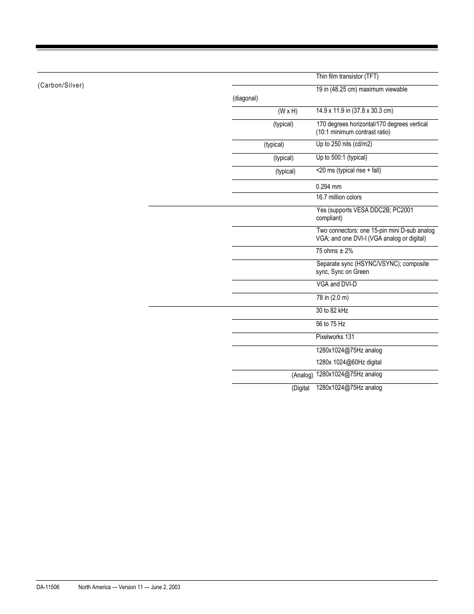 Quickspecs, Technical specifications, Hp workstation xw8000 | HP xw8000 User Manual | Page 59 / 69