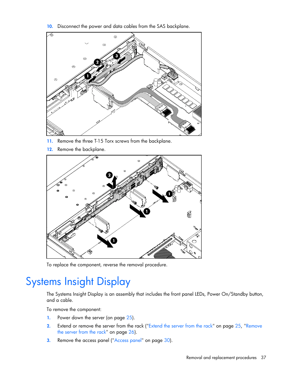 Systems insight display | HP DL365 User Manual | Page 37 / 85