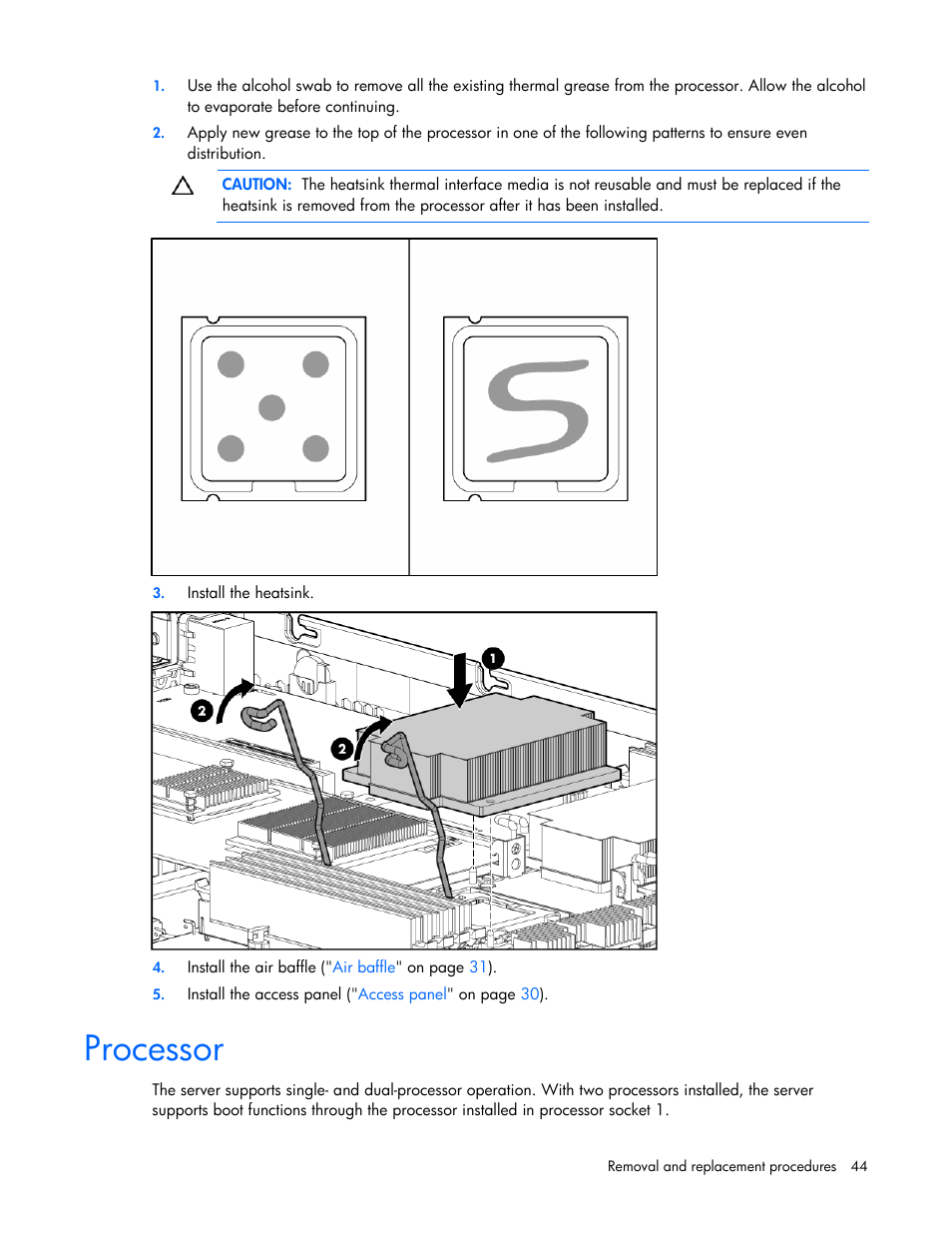 Processor | HP DL365 User Manual | Page 44 / 85