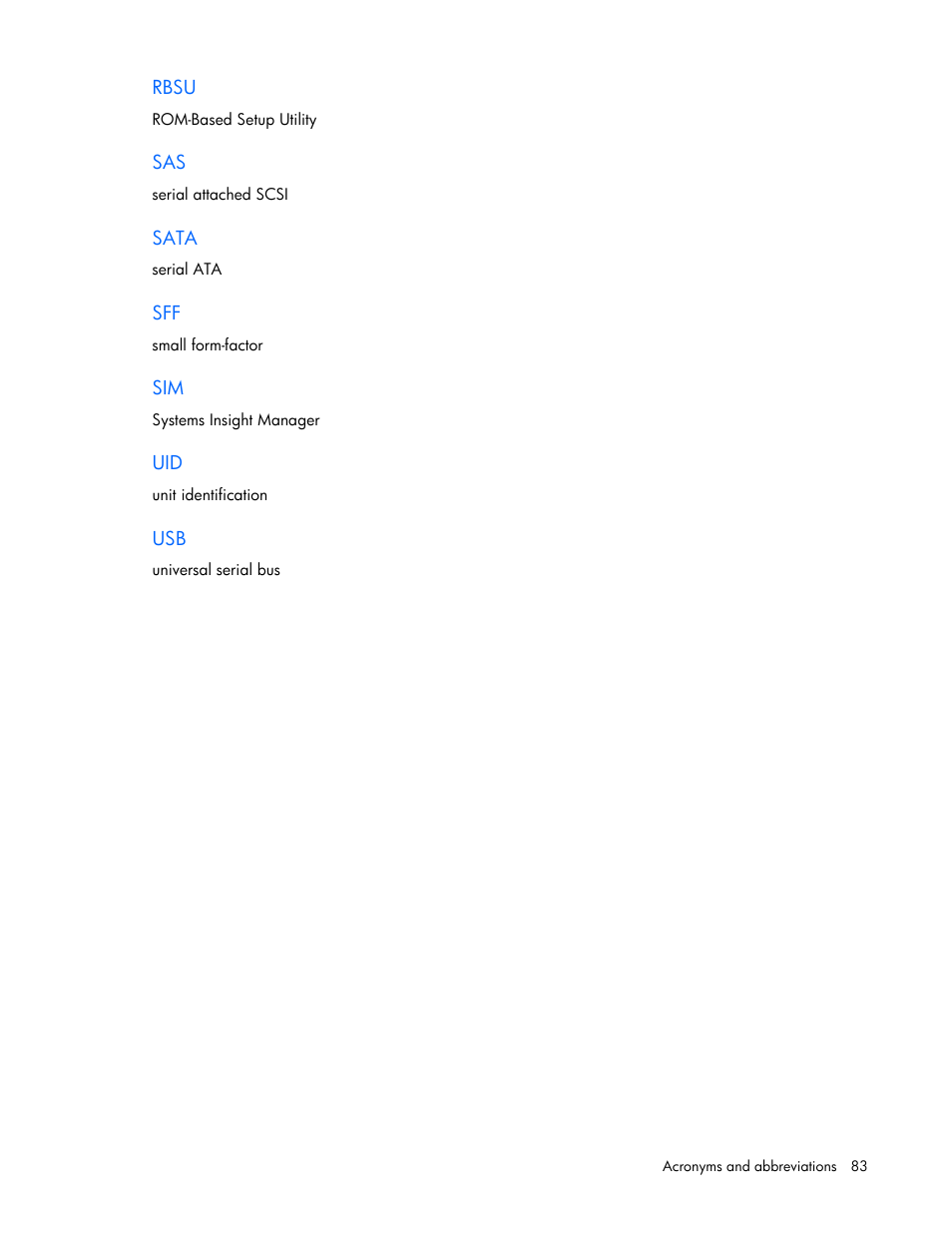 HP DL365 User Manual | Page 83 / 85