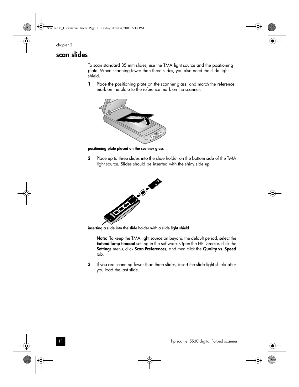 Scan slides | HP 5530 User Manual | Page 16 / 38