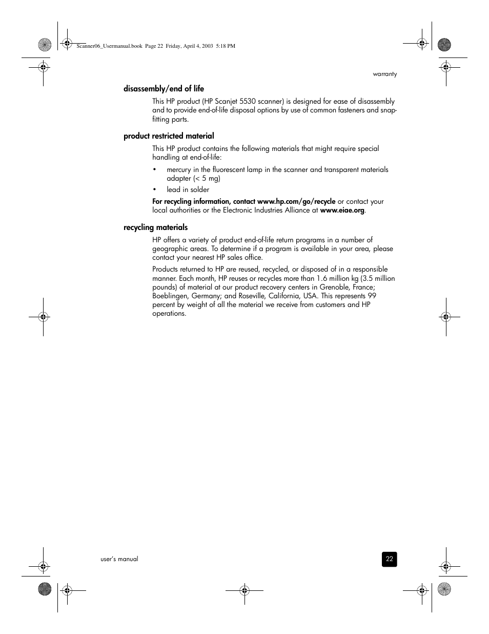 HP 5530 User Manual | Page 27 / 38