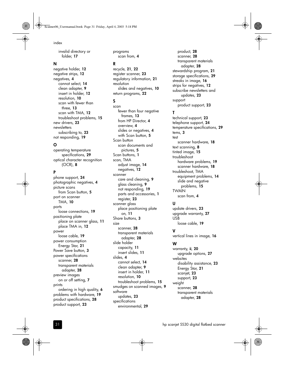 HP 5530 User Manual | Page 36 / 38