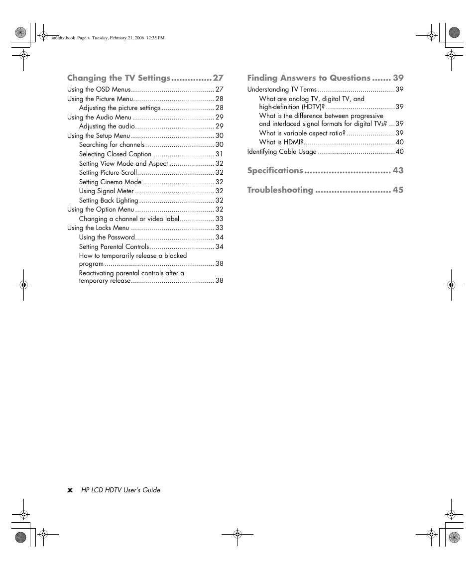 HP LC3260N User Manual | Page 10 / 174