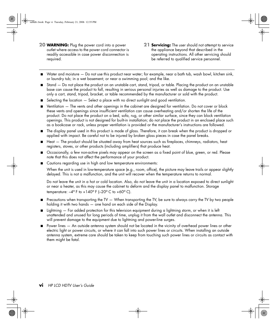 HP LC3260N User Manual | Page 6 / 174