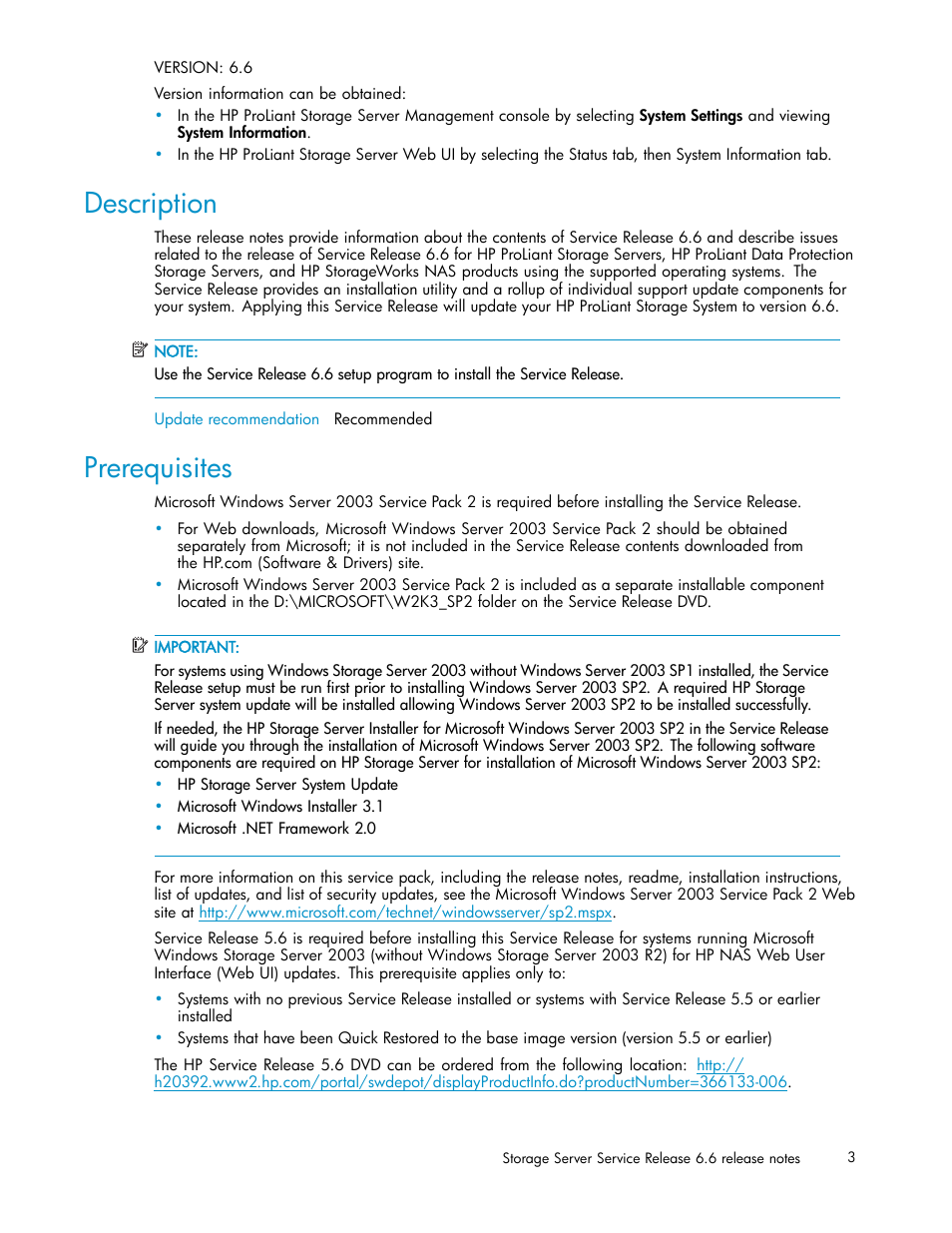 Description, Prerequisites | HP PROLIANT 56976839 User Manual | Page 3 / 16