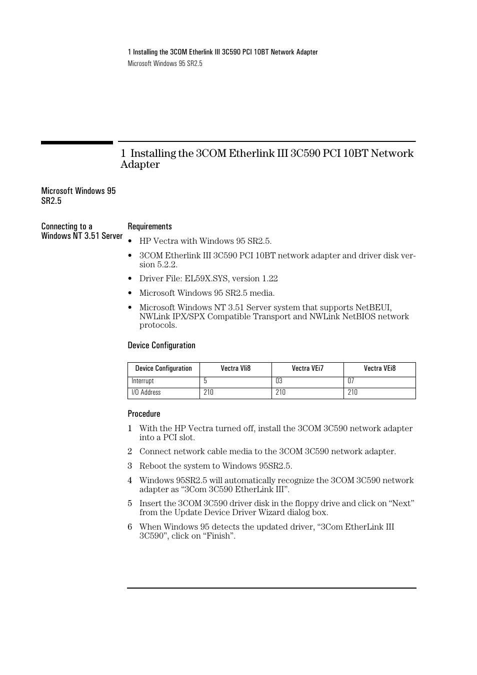 HP 3Com Etherlink III 3C590 User Manual | Page 5 / 34