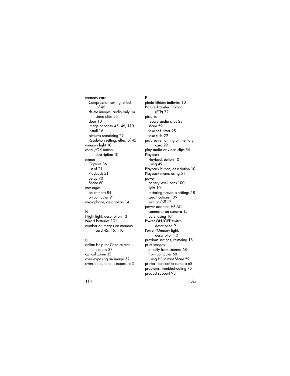 HP 930 User Manual | Page 114 / 118