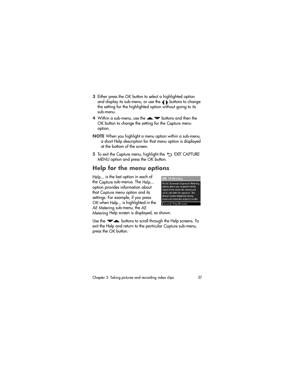 Help for the menu options | HP 930 User Manual | Page 37 / 118