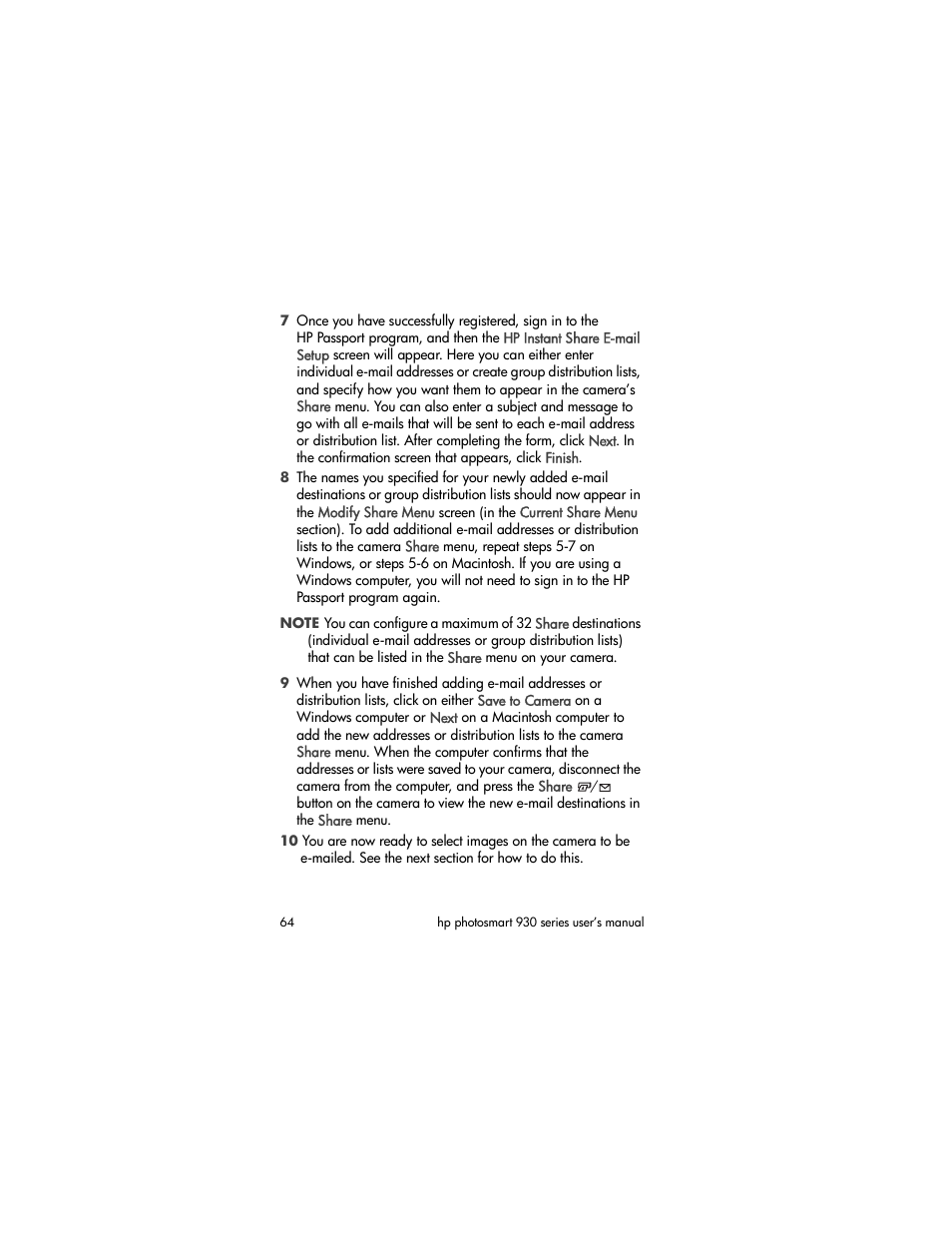 HP 930 User Manual | Page 64 / 118