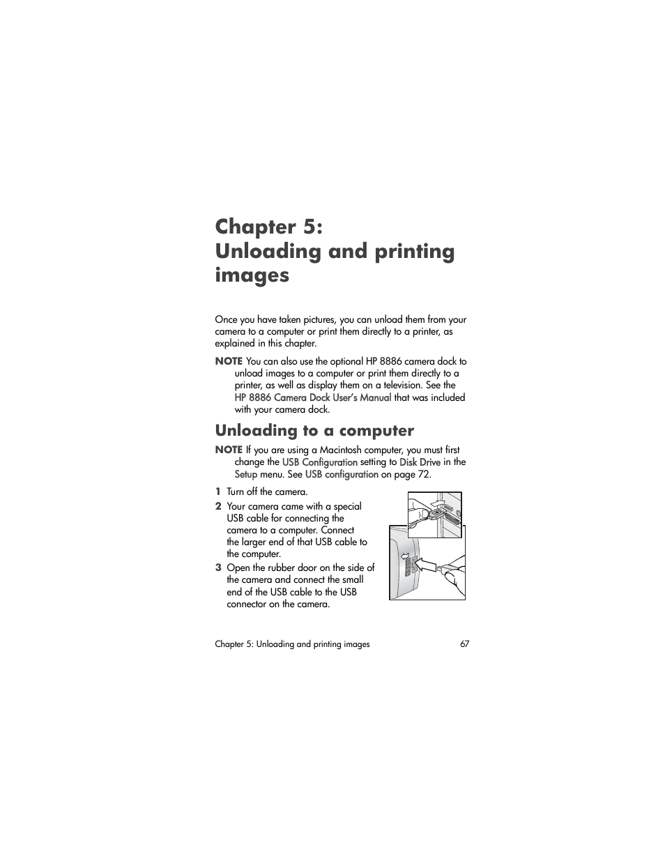 Chapter 5: unloading and printing images, Unloading to a computer, Chapter 5: unloading and printing | Images | HP 930 User Manual | Page 67 / 118