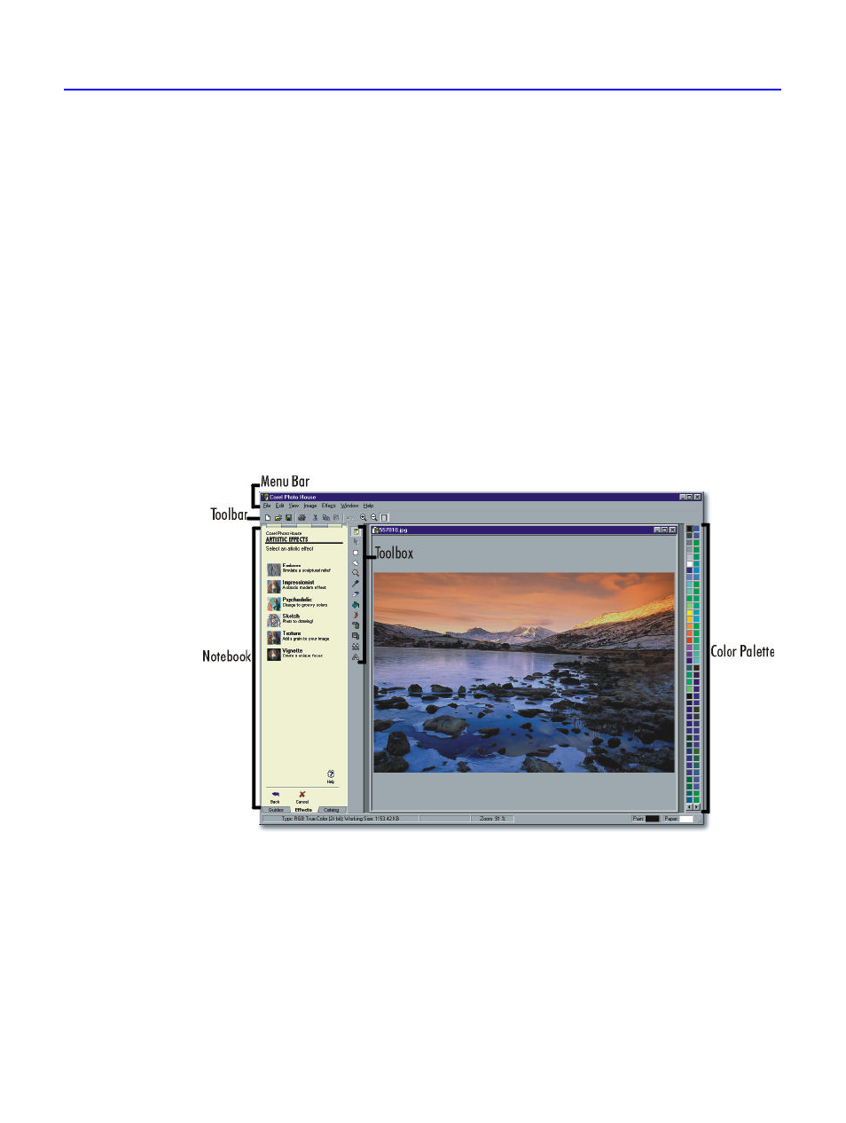 The corel photo house 2 desktop | HP C4380-90100 User Manual | Page 108 / 188