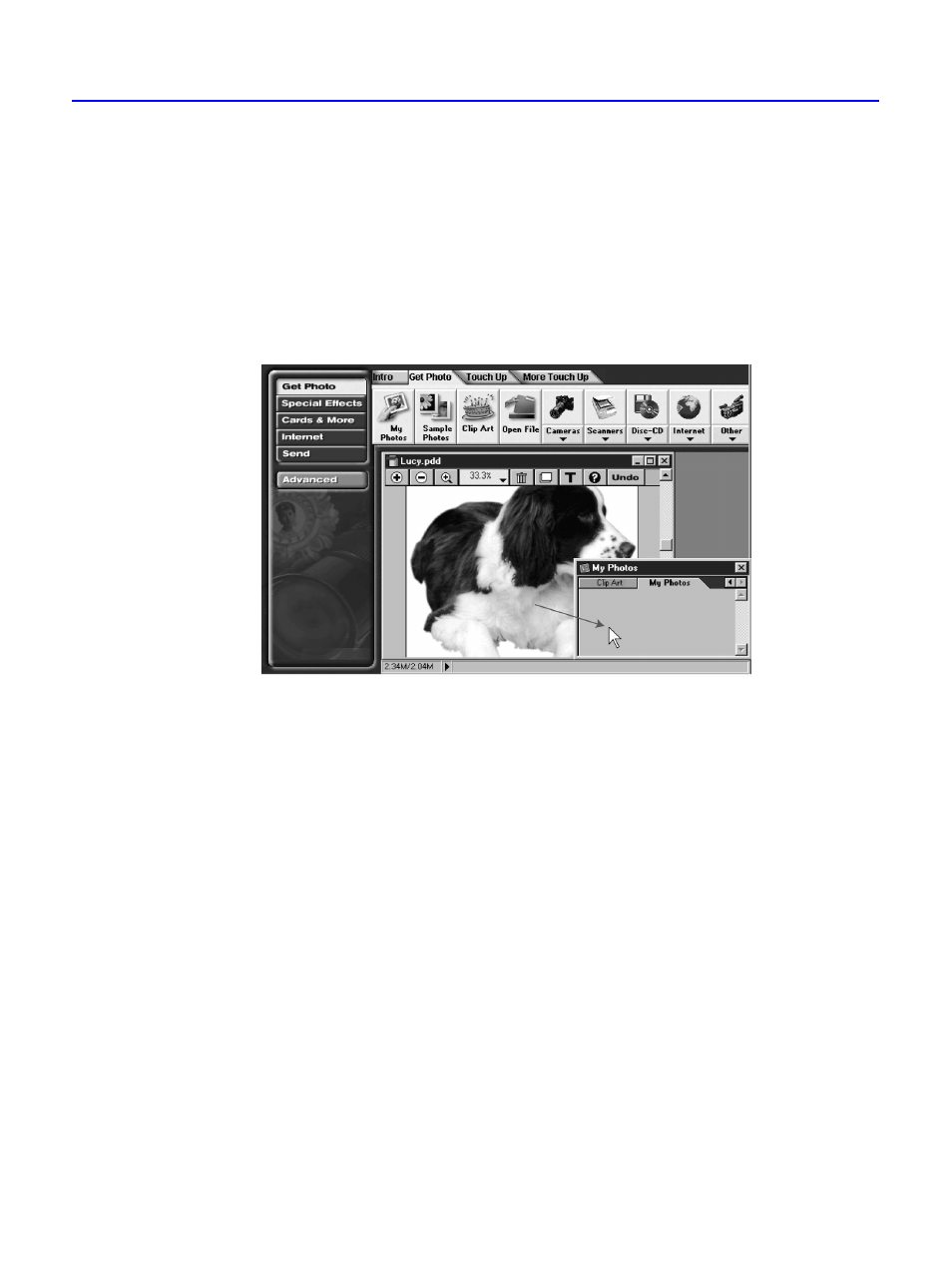 Getting a photo from the photo organizer | HP C4380-90100 User Manual | Page 90 / 188