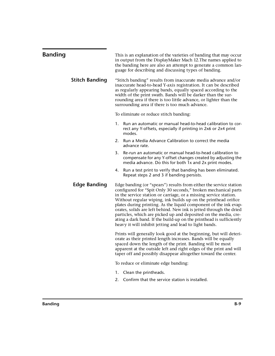 Banding, Stitch banding, Edge banding | HP 0706124 REV B User Manual | Page 141 / 150