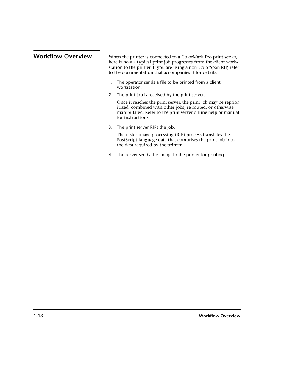 Workflow overview, Workflow overview -16 | HP 0706124 REV B User Manual | Page 28 / 150