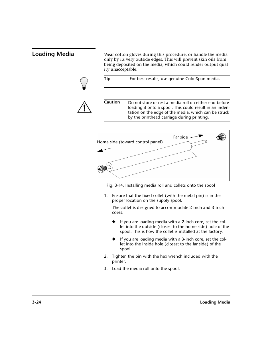 Loading media, Loading media -24 | HP 0706124 REV B User Manual | Page 80 / 150