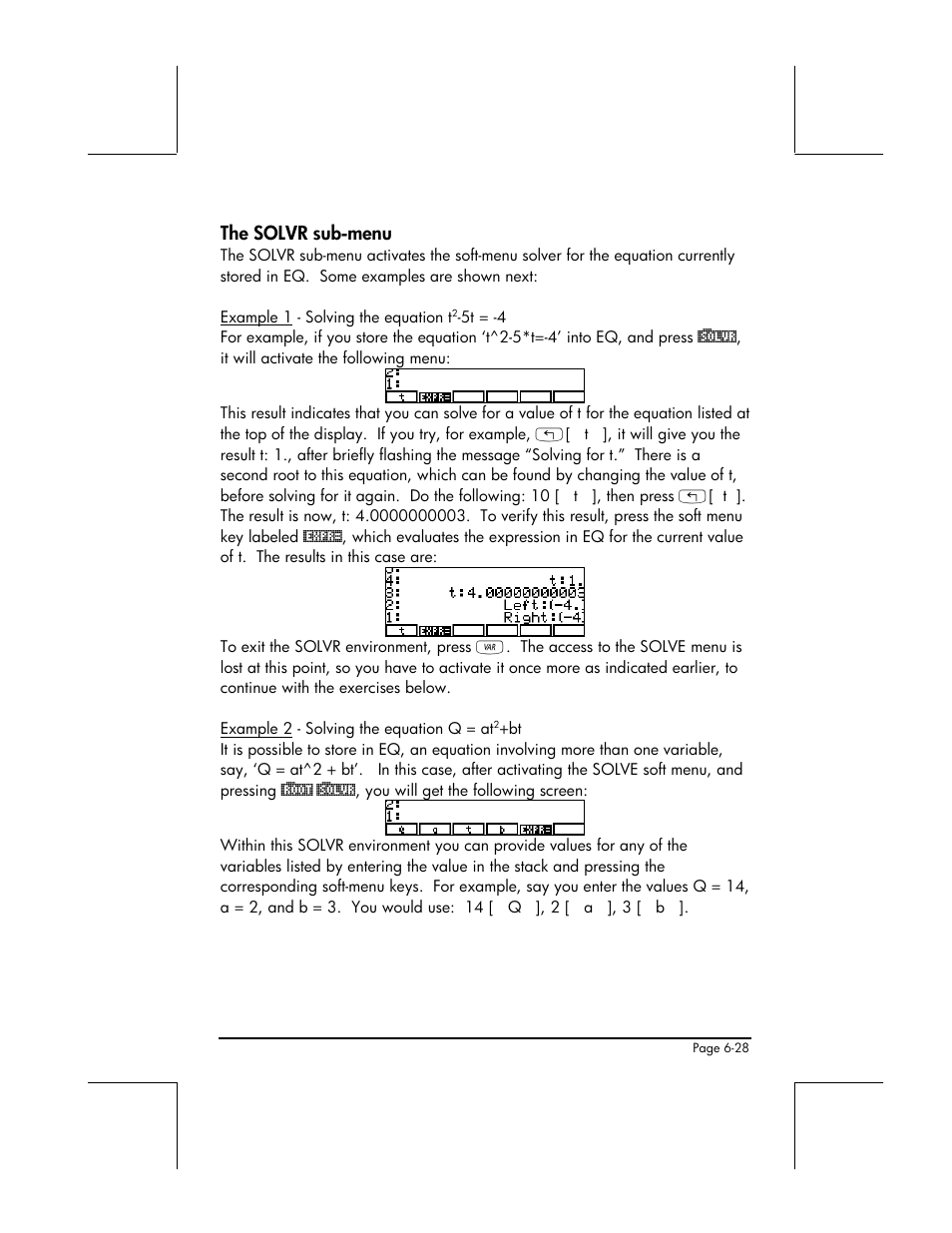 The solvr sub-menu | HP 48gII User Manual | Page 229 / 864