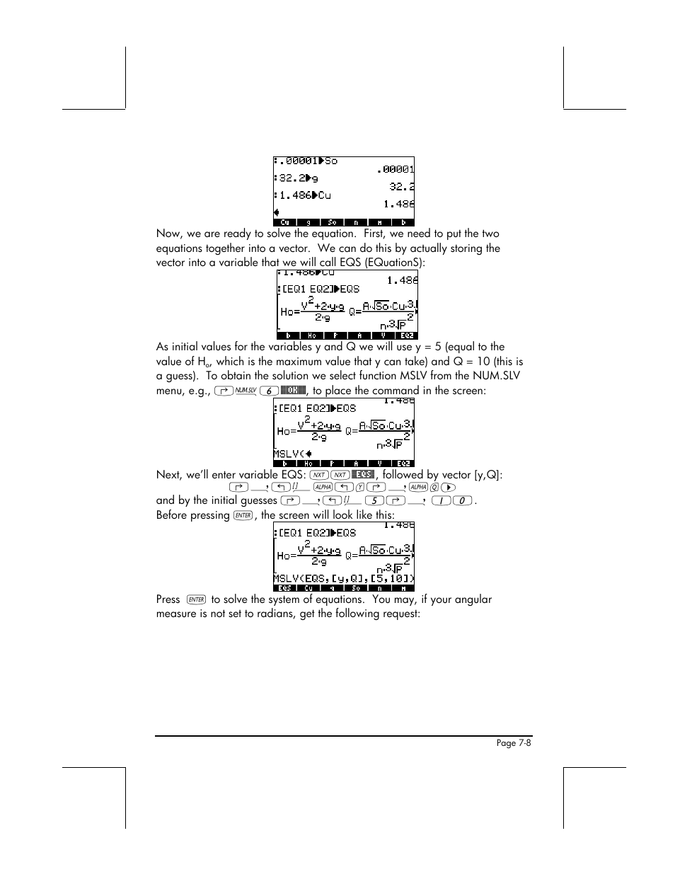 HP 48gII User Manual | Page 242 / 864