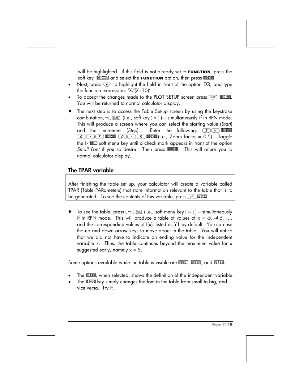 The tpar variable | HP 48gII User Manual | Page 399 / 864