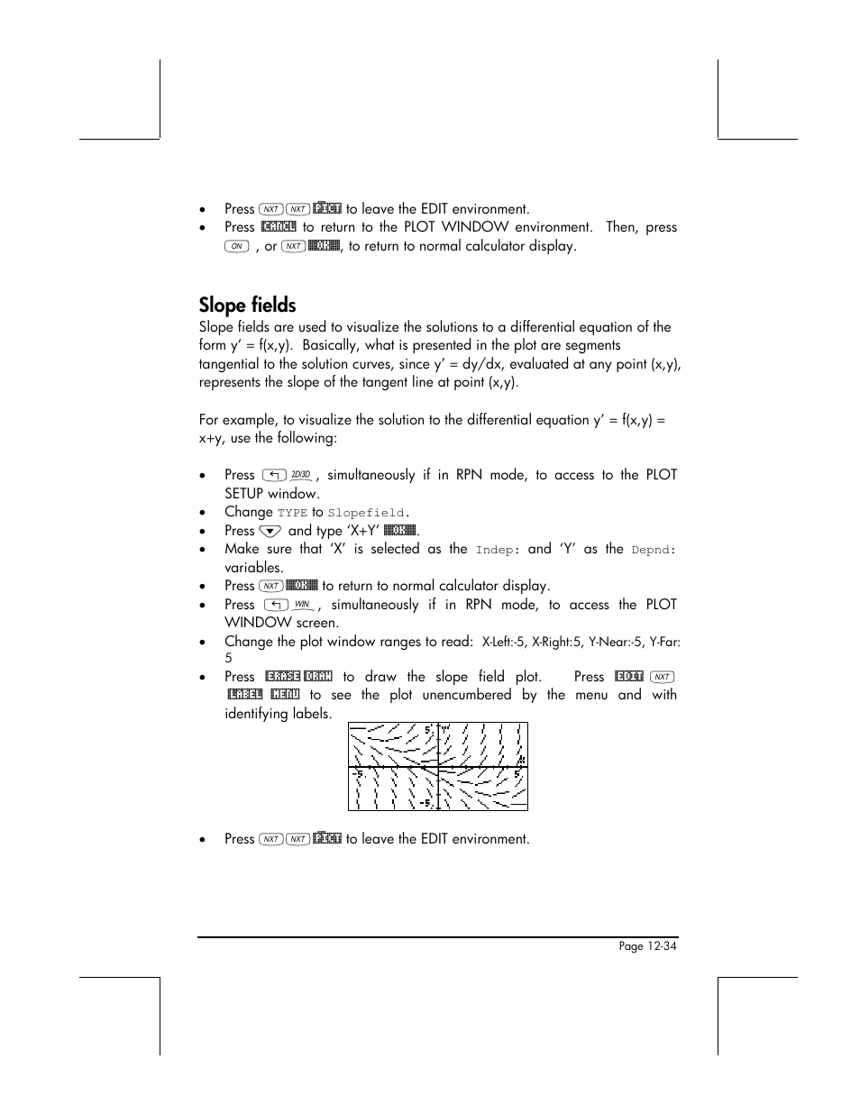 Slope fields | HP 48gII User Manual | Page 415 / 864